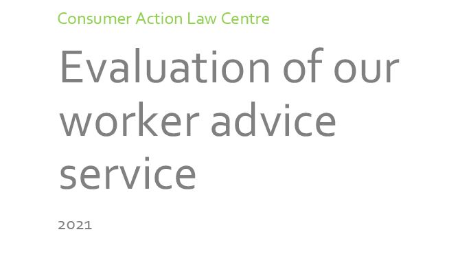 Evaluation of Work Advice Line 2021 Report Cover