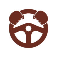 steering wheel brown